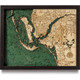 Nautical Wood Maps Fort Myers - Dark Frame