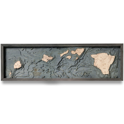 Hawaiian Islands - Grey Frame