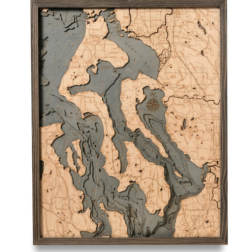 Whidbey & Camano Islands - Grey Frame