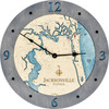 Jacksonville Nautical Topographic Wood Clock - Customizable