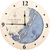 Long Beach Nautical Topographic Wood Clock - Customizable