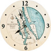 St. Augustine Nautical Topographic Wood Clock - Customizable