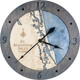 St. Augustine Nautical Topographic Wood Clock - Customizable