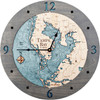 Tampa Bay Nautical Topographic Wood Clock - Customizable