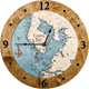 Tampa Bay Nautical Topographic Wood Clock - Customizable