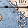 Tampa Bay Nautical Topographic Wood Clock - Customizable