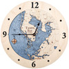 Tampa Bay Nautical Topographic Wood Clock - Customizable